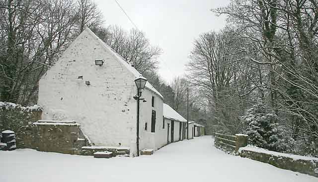 The old stables beside the Water of Leith at Upper Spylaw Mill, near Colinton