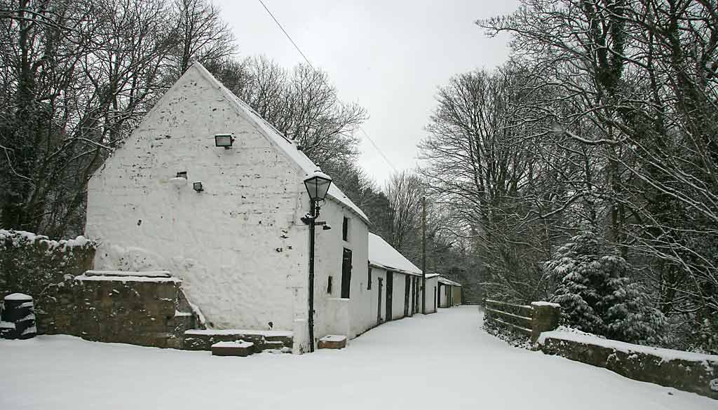 The old stables beside the Water of Leith at Upper Spylaw Mill, near Colinton