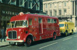 Fire Engine parked outside the former Waterstons Stationers, George Street, Edinburgh New Town