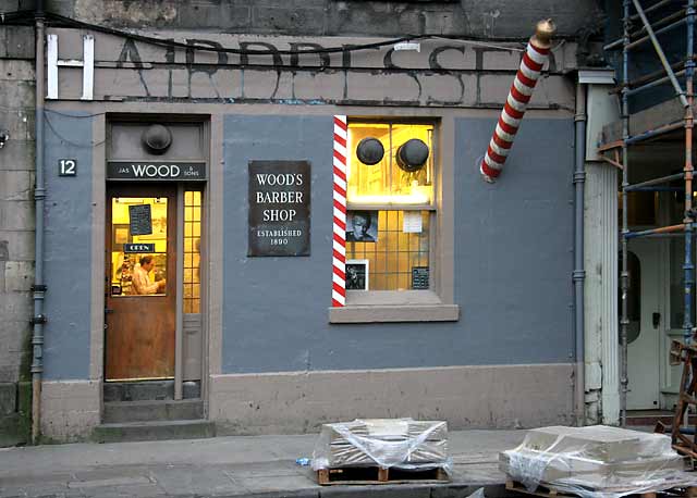 James Wood & Sons, Barber's Shop  -  12 Drummond Street