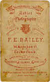 Carte de Visite (back)  -  Photographer: FE Bailey