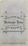 Richard Stuart Brown  -  Back of Carte de Visite No 10  -  Studio at 14 Brougham Street