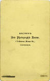 Richard Stuart Brown  -  Back of Carte de Visite No 3  -  Studio at 2 Tollcross