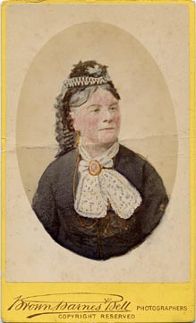 Carte de visite of a Lady, hand coloured  -  by Brown, Barnes & Bell