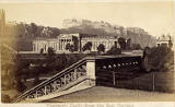 Carte de Visite of Edinburgh Castle and the National Gallery of Scotland from East Princes Street Gardens  -  front