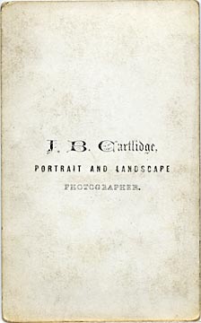 J B Cartlidge  -  Back of Photo 8