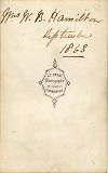 The back of a carte de visite of a lady by J T Croal