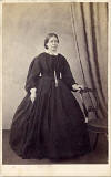 The front of a carte de visite of a lady by John T Croal