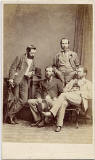 Carte de visite by Adam Diston  -  1871-1876  -  Four men and a hat