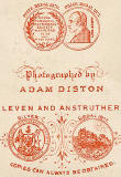 Zoom-out to the back of a carte de visite depicting 3 Medals awarded to Adam Diston