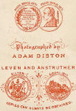 Zoom-out to the back of a carte de visite depicting 3 Medals awarded to Adam Diston