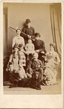 Carte de visite by Adam Diston  -  1877-1882  -  Group with a Dog
