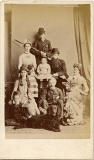 Carte de visite by Adam Diston  -  1877-1882  -  Group with a Dog