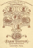 Zoom-in to see the back of a carte de visite depicting seven medals awarded to Adam Diston