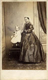 Carte de Visite printed by the Edinburgh Society for the Employment of Woman  -  Woman and Child  -  front