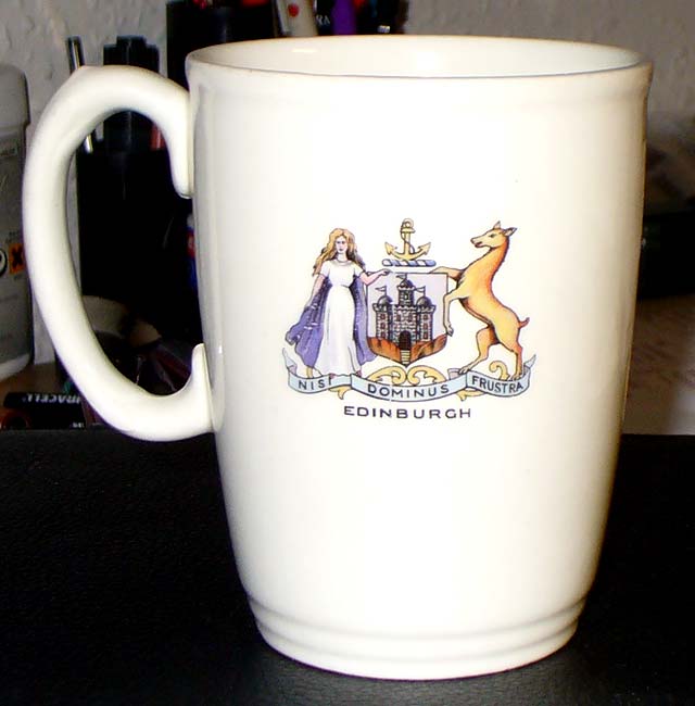 Souvenir Coronation Mug, 1953  -  The back of the mug