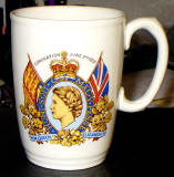 Coronation Mug, 1953  -  The front of the mug