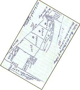 Sketch of Broughton Point, c.1970 - Rotated so that North is at the top.