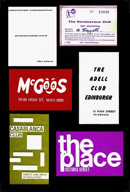 Edinburgh Clubs and Discos - Membership Cards