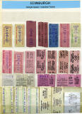 A selection of Edinburgh Setright + Autofare Bus Tickets  -  1950s to 1990s