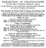 EPS Exhibition  -  February 1899  -  Classes and Medals