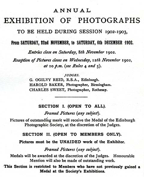 Transactions of Edinburgh Photographic Society - Announcement of Exhibition to be held in November 2002