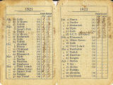 Hibernian Football Club  -  Fixture Card, 1921-22