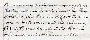 John Horsburgh  -  Document relating to the transfer of ownership of West Princes Street Gardens to Edinburgh City Council in 1876