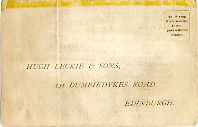 Hugh Leckie & Sons, Coal Merchants, St Leonards, Edinburgh