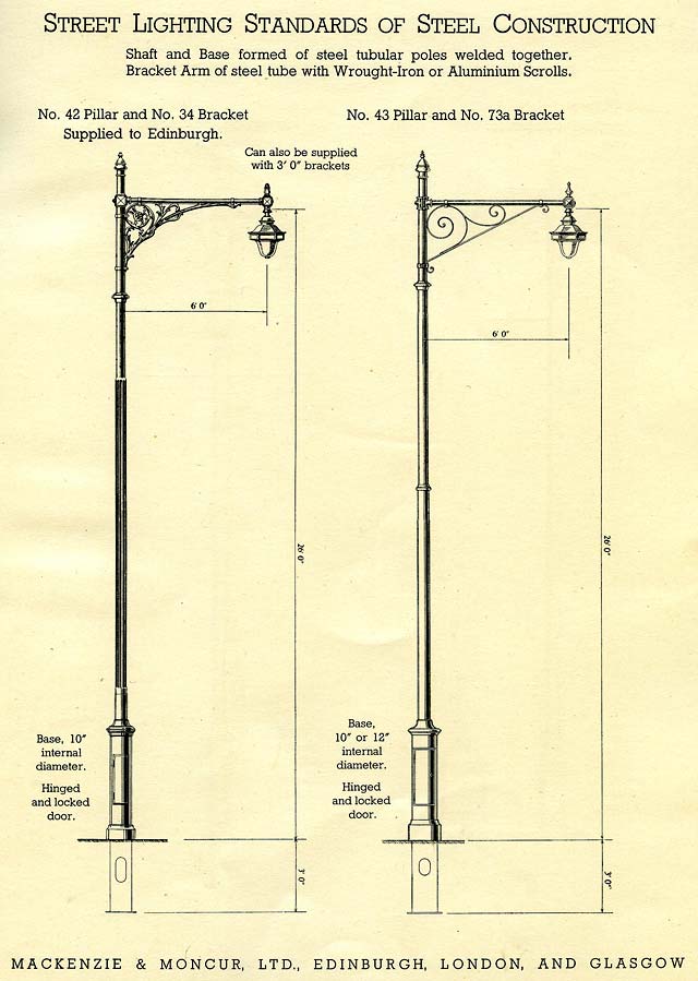 MacKenzie & Moncur Catalogue - Street Lighting Standards, Brackets, etc. - 1937, Page 7