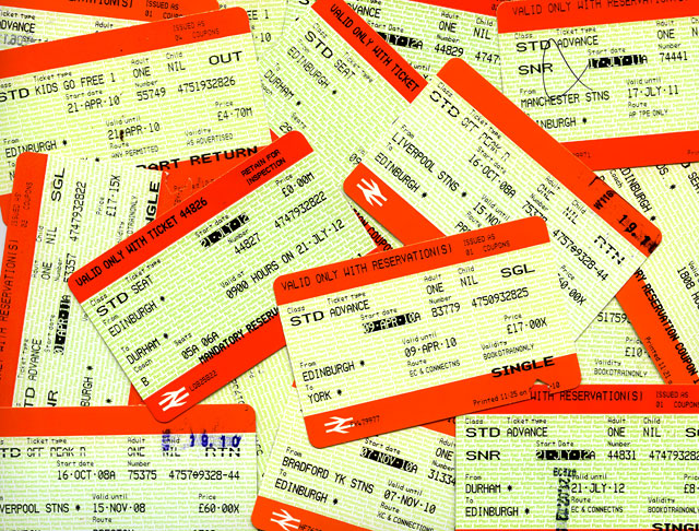 Recent British Rail tickets