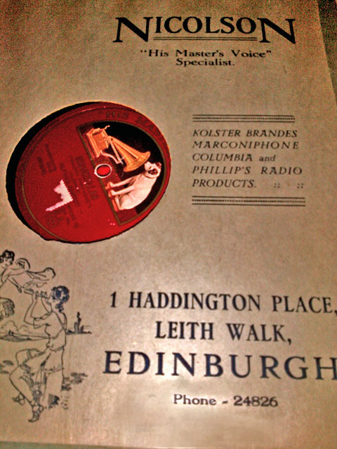 Record Sleeves  -  Edinburgh Record Shops  -   Nicolson, 1 Haddington Place