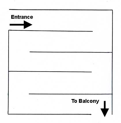 Diagram of the stalls at Empire Theatre