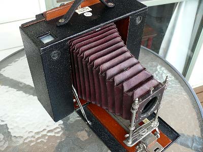 Kodak No 5 Cartridge Camera with a Lennie name plate - being restored