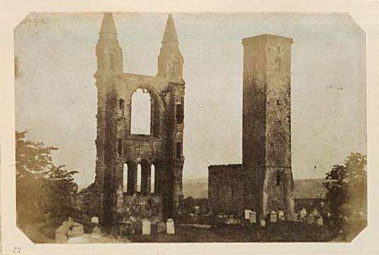 Photograph in Edinburgh Calotype Club Album  -  Volume 2, Page 15  -  Ruins of Cathedral, St Andrews