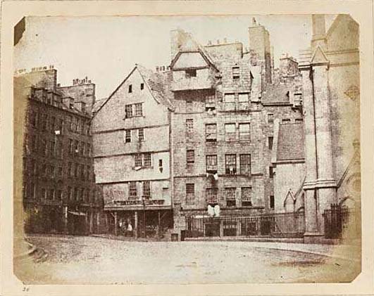 Photograph in Edinburgh Calotype Club album  -  Volume 2, Page 29  -  Head of West Bow