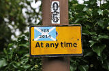 Photos taken in Edinburgh on the two days leading up to the Scottish Referendum Vote on 18 September 2014