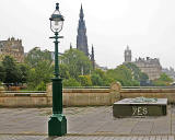 Photos taken in Edinburgh on voting day in the  Scottish Referendum on 18 September 2014  -  The Mound Precinct
