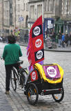 Photos taken in Edinburgh on voting day in the  Scottish Indepemdence Referendum on 18 September 2014  -  The Royal Mile