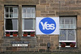 Photos taken in Edinburgh on voting day in the  Scottish Indepemdence Referendum on 18 September 2014  -  The Royal Mile