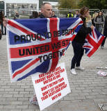 Photos taken in Edinburgh on voting day in the  Scottish Indepemdence Referendum on 18 September 2014  -  Outside the Scottish Parliament