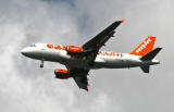 Airbus A319-111 above the Firth of Forth between Granton and Cramond, approaching Edinburgh Airport, on easyJet flight EZY6906 Geneva to Edinburgh, August 24, 2009