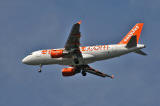 Airbus A319-111 above the Firth of Forth between Granton and Cramond, approaching Edinburgh Airport, on easyJet flight EZY6906 Geneva to Edinburgh, August 24, 2009