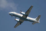 Saab 340B above the Firth of Forth between Granton and Cramond, approaching Edinburgh Airport, on Flybe, British European (Loganair)  flight from Kirkwall, Wick or Stornoway to Edinburgh, August 24, 2009