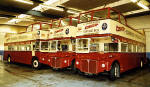 Three Routemasters at Seafield Works