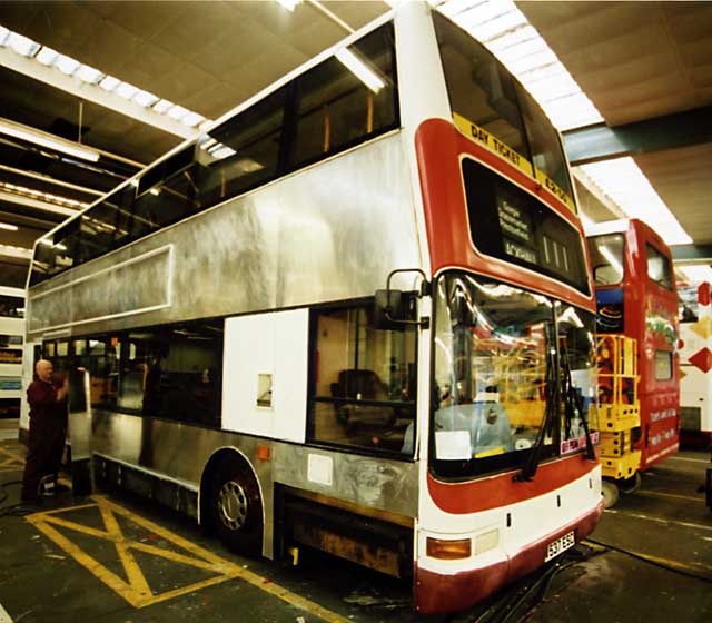Lothian Buses - Seafield Work - Bus conversion from dual entrance to single entrance
