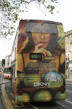 Bus 218 with large rear advert in Princes Street  -  November 2005