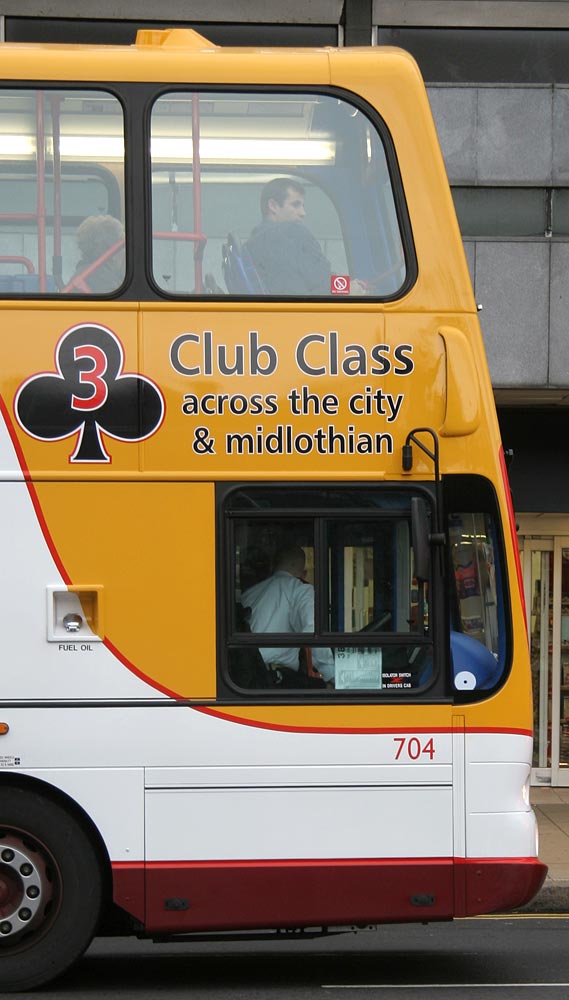 Route 3 bus in Princes Street  -  November 2005