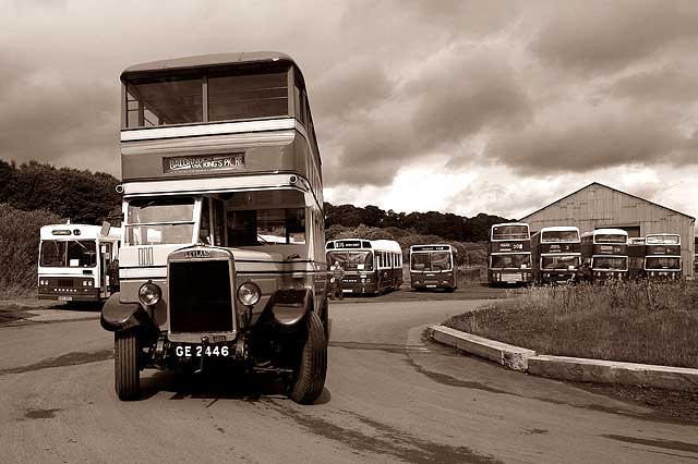 LRT Buses at Lathalmond Vintage Bus Museum, August 2009