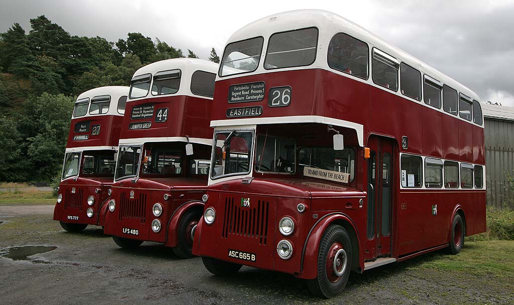 LRT Buses at Lathalmond Vintage Bus Museum, August 2009